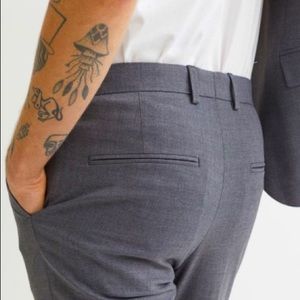 H&M skinny for suit pants-grey 30R, new with tags